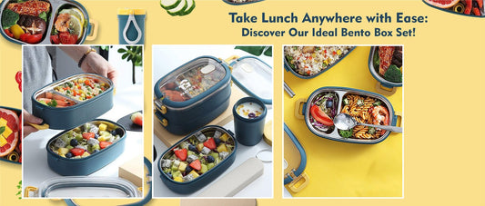 Portable 2 Layers Airtight Lunch Box