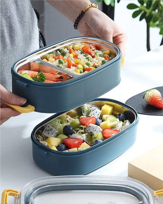 Portable 2 Layers Airtight Lunch Box